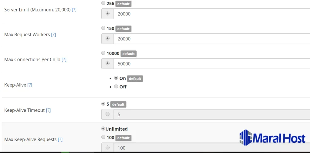 آموزش افزایش تعداد کانکشن‌ها در سی پنل (cPanel)
