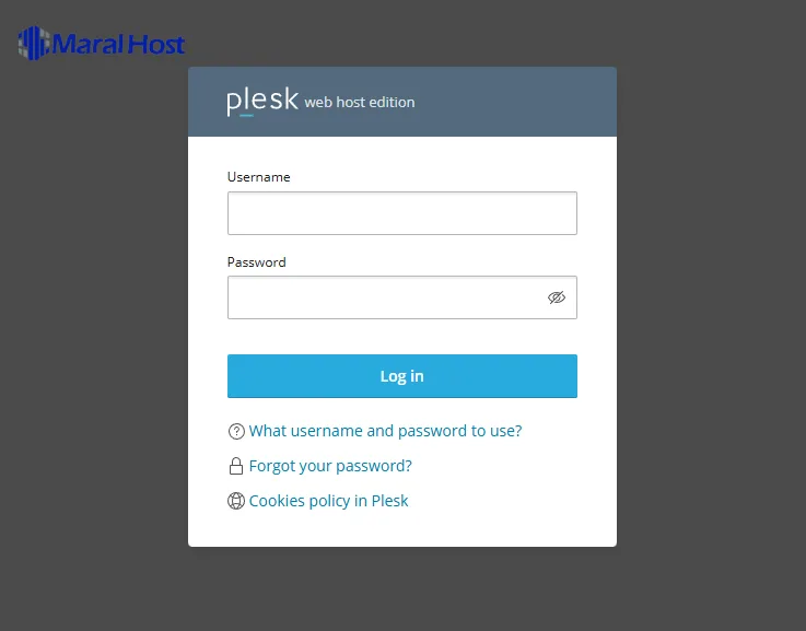 نحوه ورود به Plesk