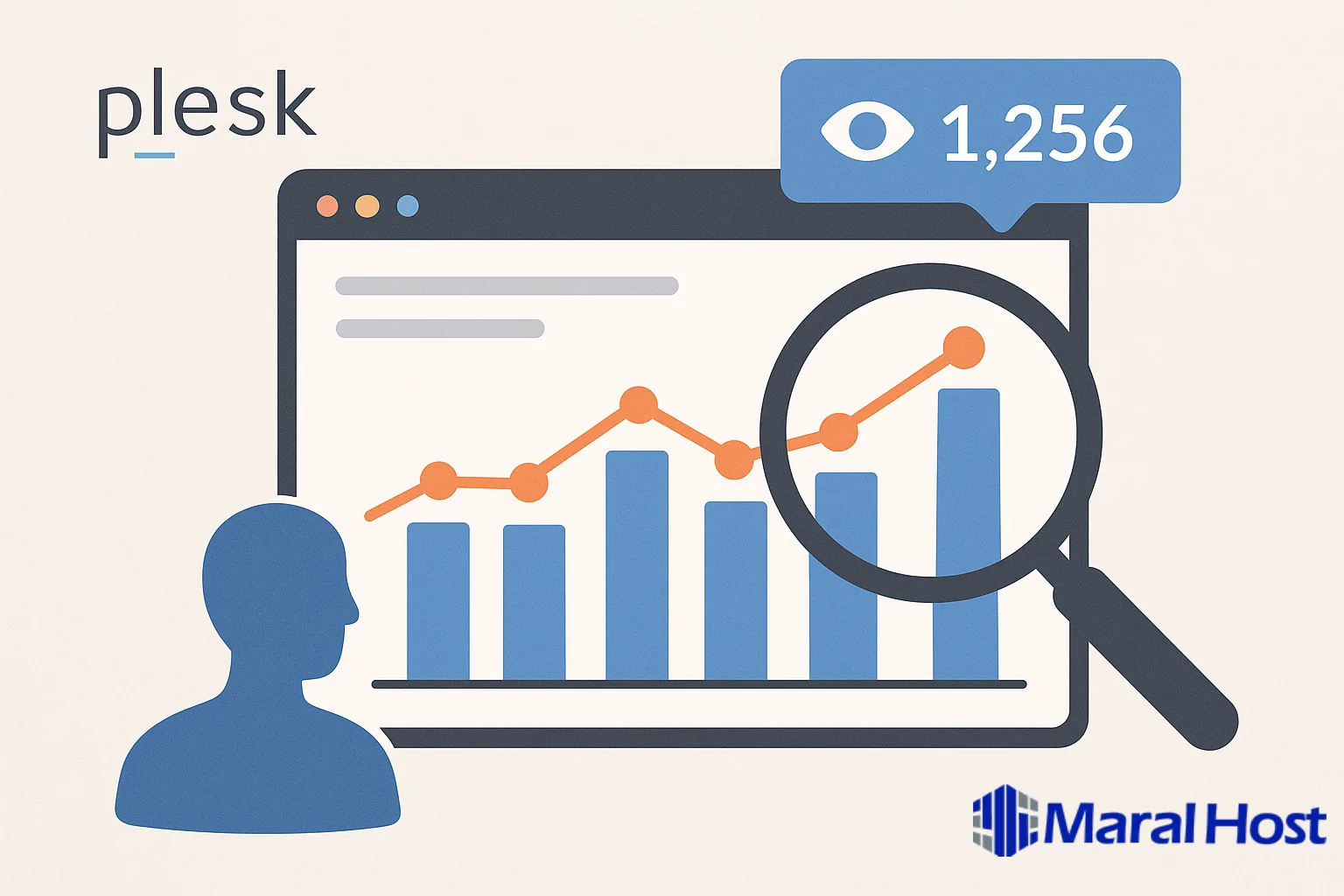 آمار بازدید سایت در Plesk