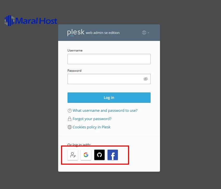 نحوه ورود به Plesk