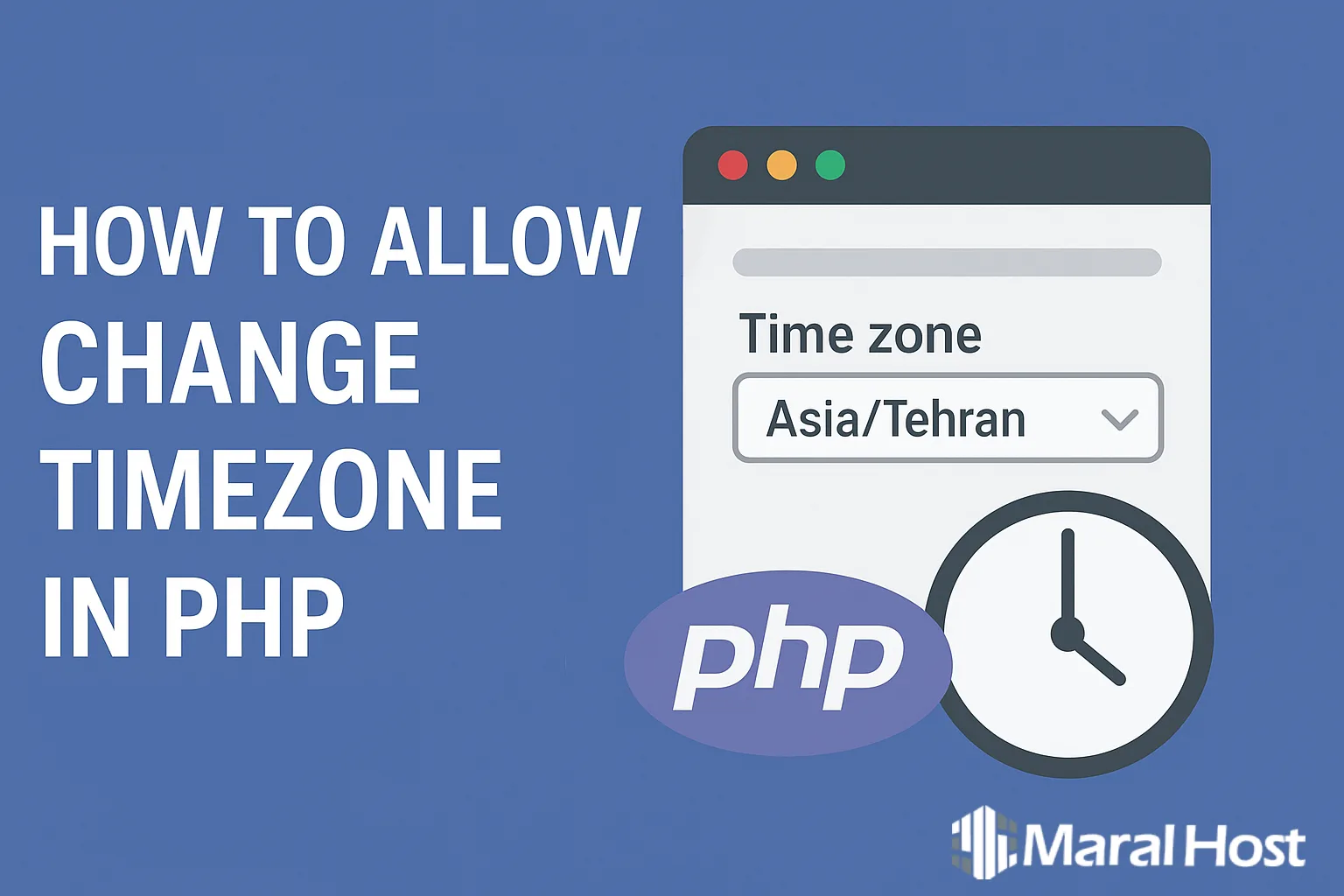 تغییر منطقه زمانی در PHP