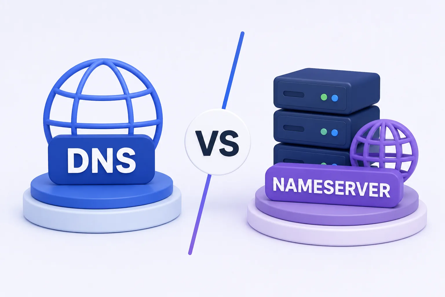 تفاوت DNS و نیم‌سرور
