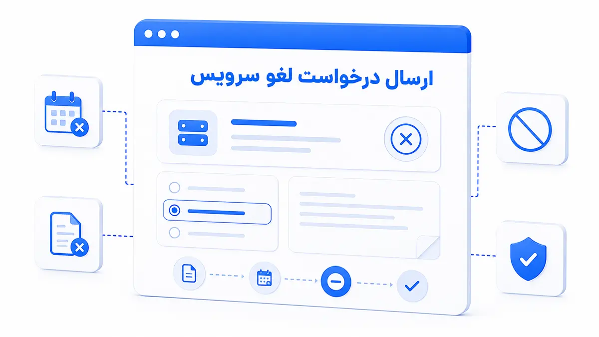 آموزش ارسال درخواست لغو سرویس در پنل کاربری مارال کلاد