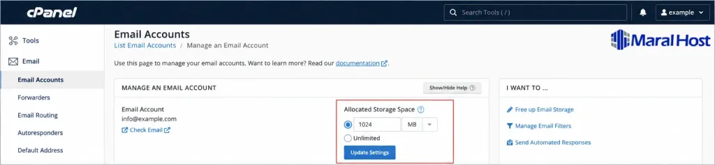 email-quota-cpanel