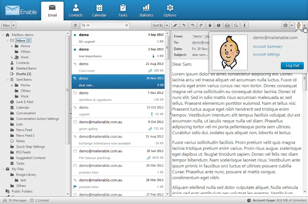 mailenable mail user agent on windows
