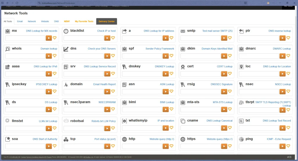 mxtoolbox tools