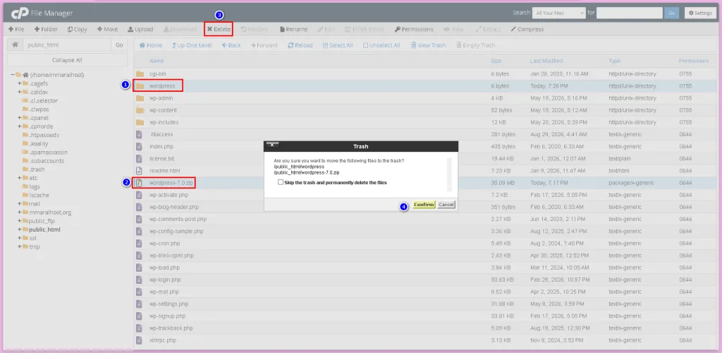 آموزش نصب دستی wordpress از طریق File Manager