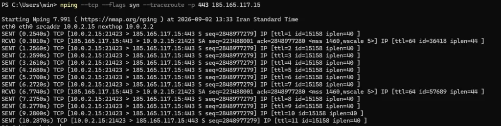 آموزش کامل TCP Traceroute در لینوکس و ویندوز؛ بررسی مسیر TCP تا مقصد