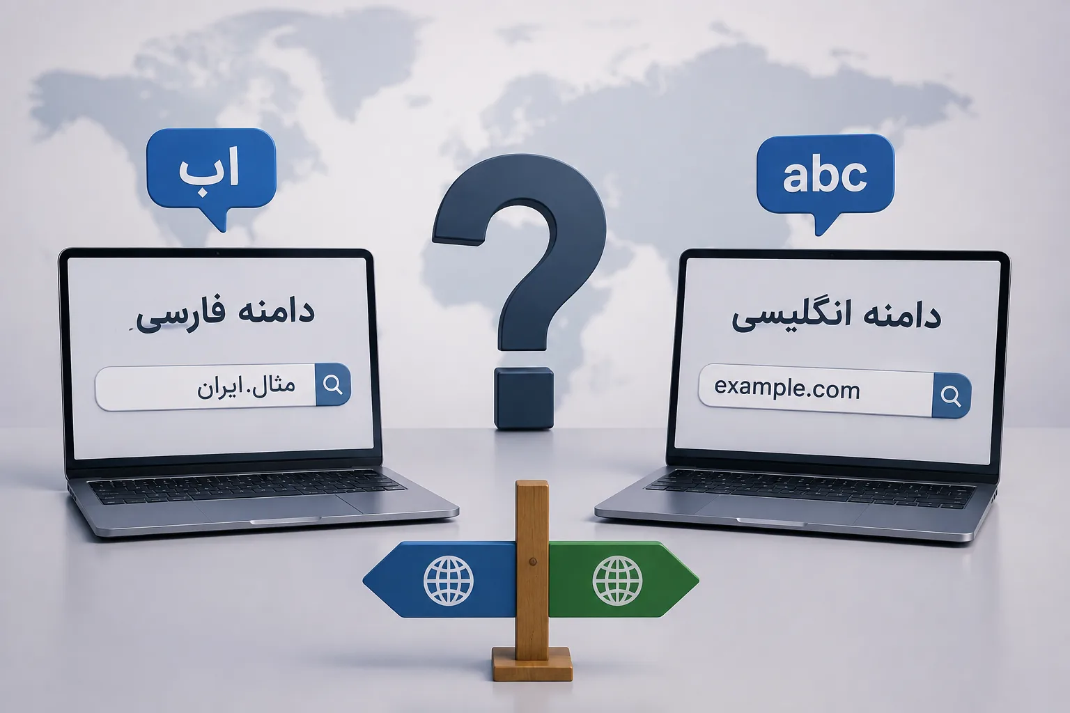 دامنه فارسی یا انگلیسی