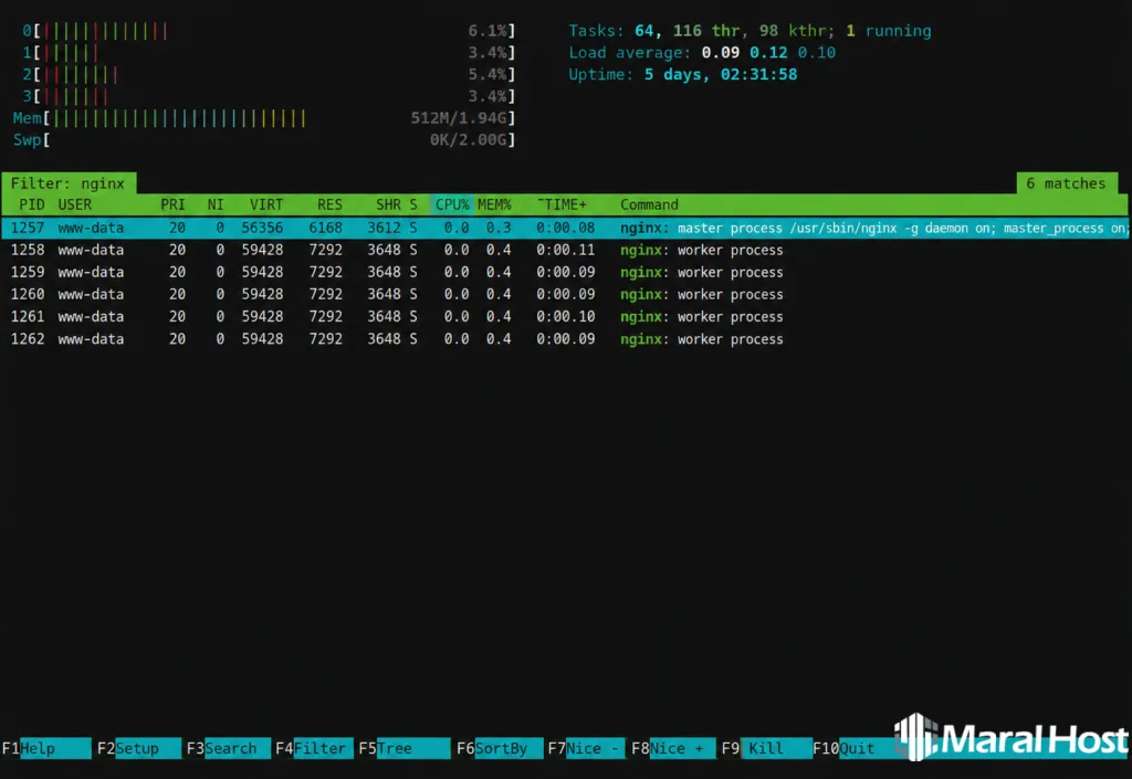htop-sort