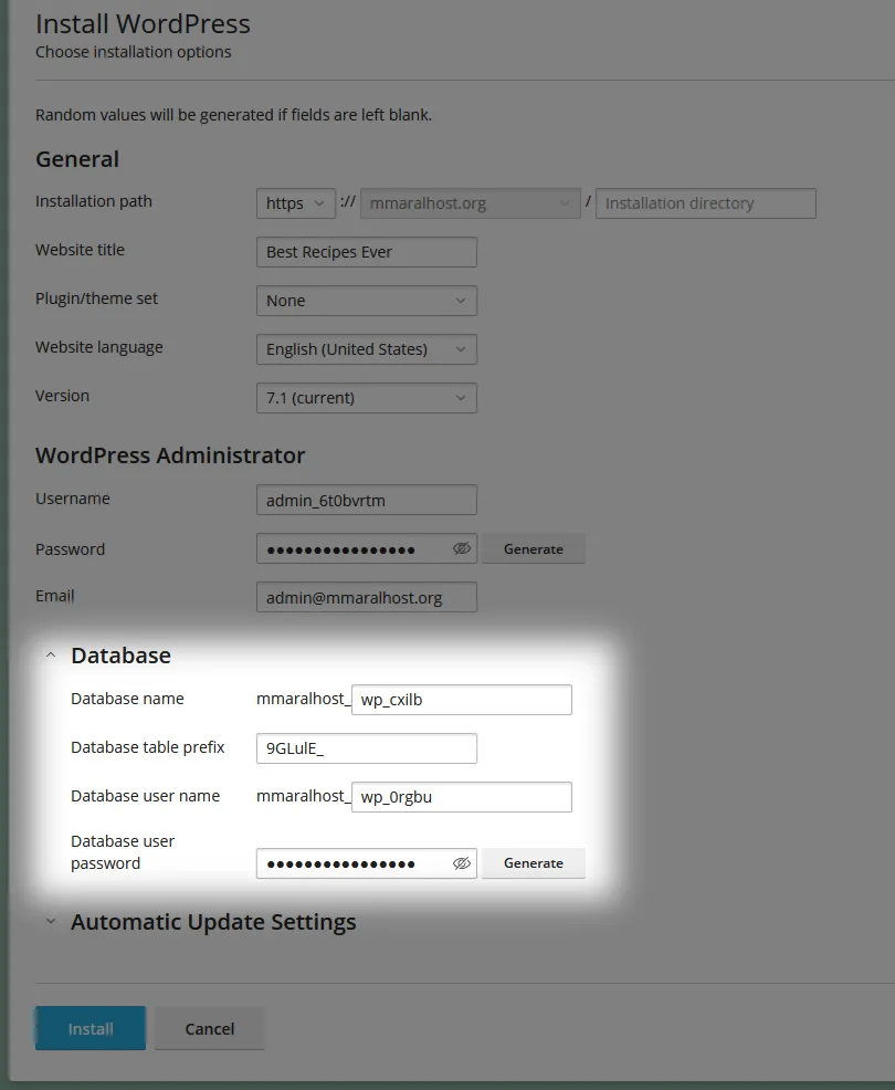 WP Toolkit: نصب وردپرس