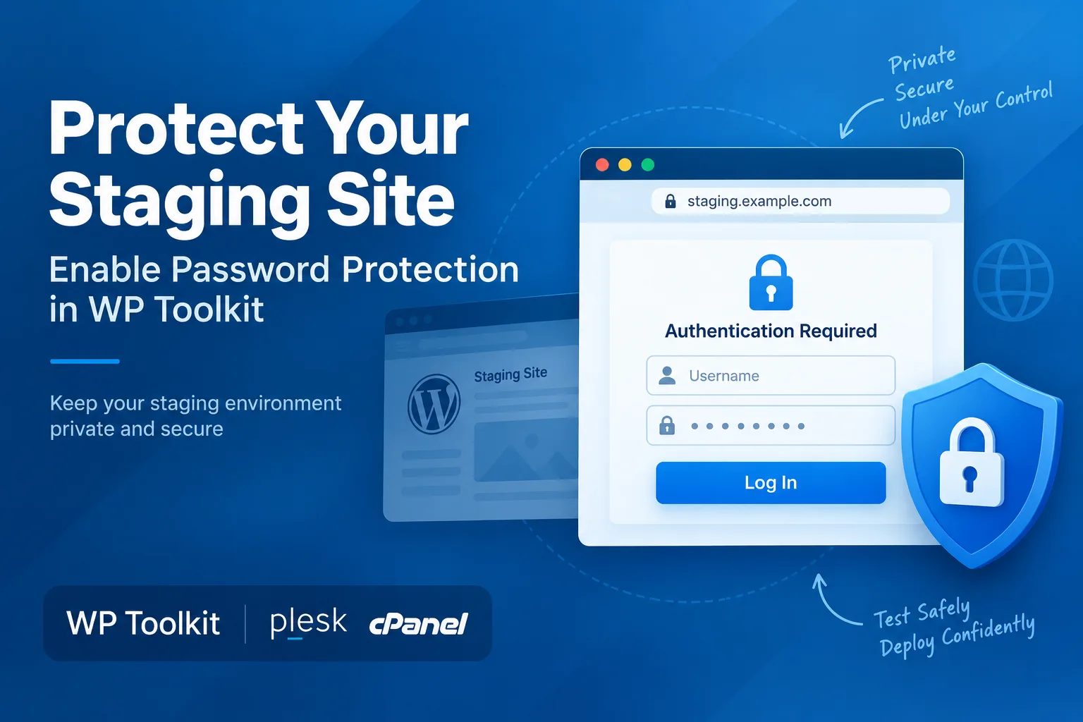 staging wordpress password protection