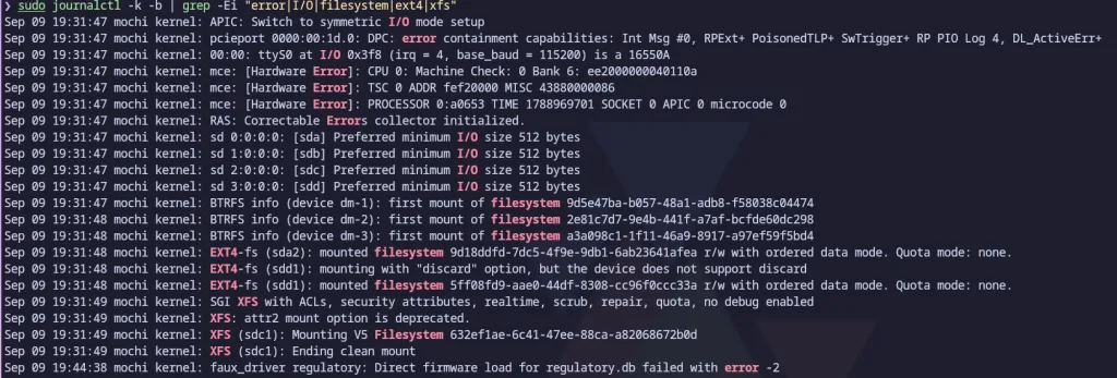 journalctl -b؛ بررسی خطاهای Boot در لینوکس